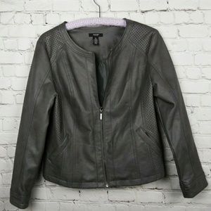 Alfani Petite Feux Leather Jacket